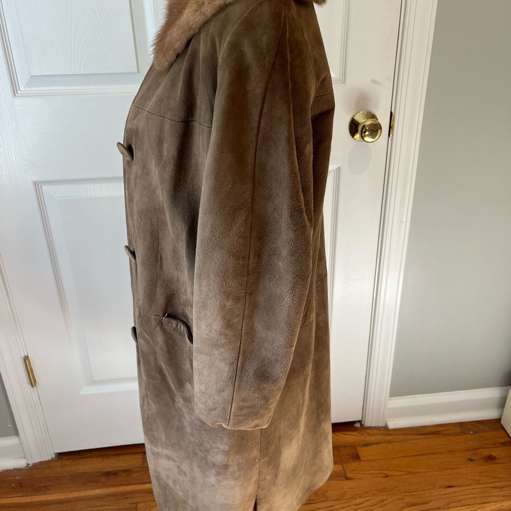 Vintage long brown coat - no tags estimating a Small size - Picture 5 of 8